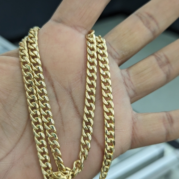 10kt Real Gold Miami Cuban Style Chain 6mm 20 Inch